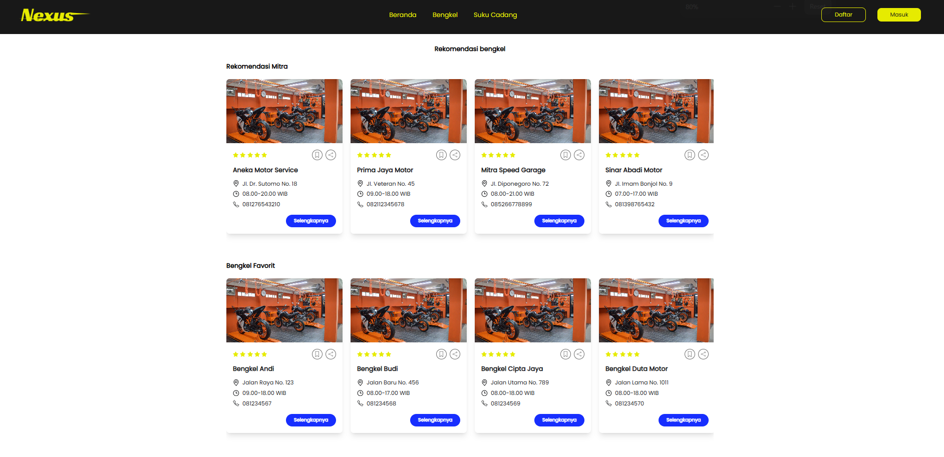 Aplikasi Bengkel Nexus screenshot 2