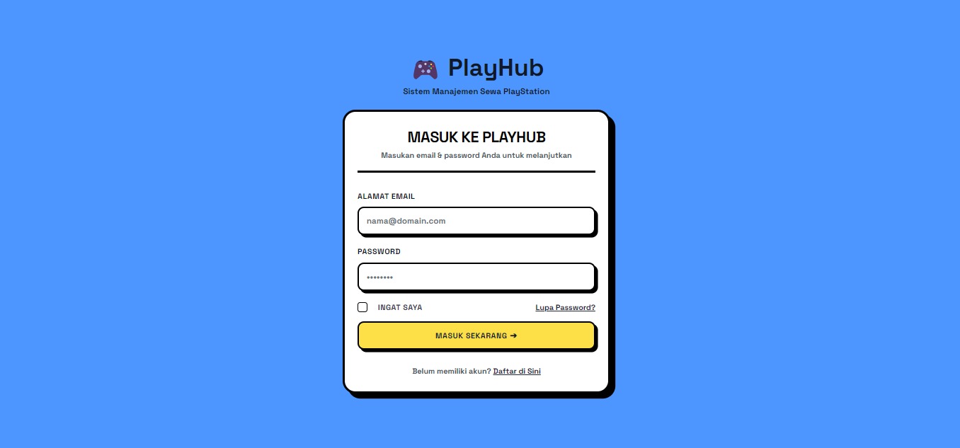 PlayHub - PlayStation Rental Management System